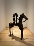 Dogon Tribal Bronze: Couple on Horseback
