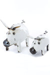 White Piggy of Upcycled Metal