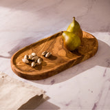 Carré Oval Tray of Olivewood