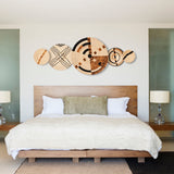 Banana Leaf Modern Woven Wall Art Plate - 27”