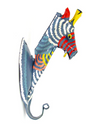 Painted Animal Wall Hook of Recycled Tin