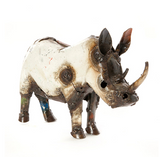 Rhino of Recycled Oil Drum
