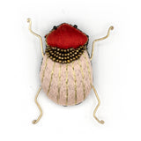 Kioni Scarab Beetle Beaded Brooch