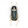 Kioni White-Spotted Beetle Beaded Brooch